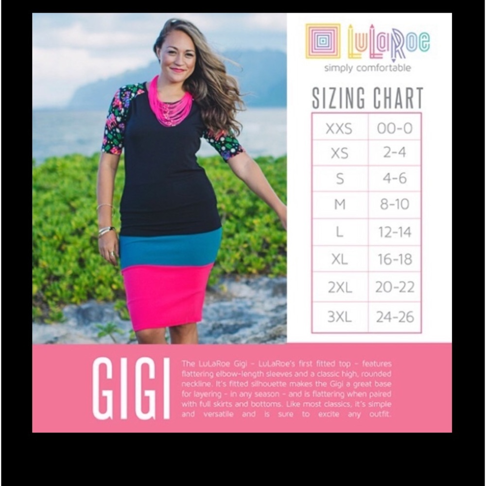 💝💝💝 3 for $33 LuLaRoe GiGi Tee - Picture 2 of 2
